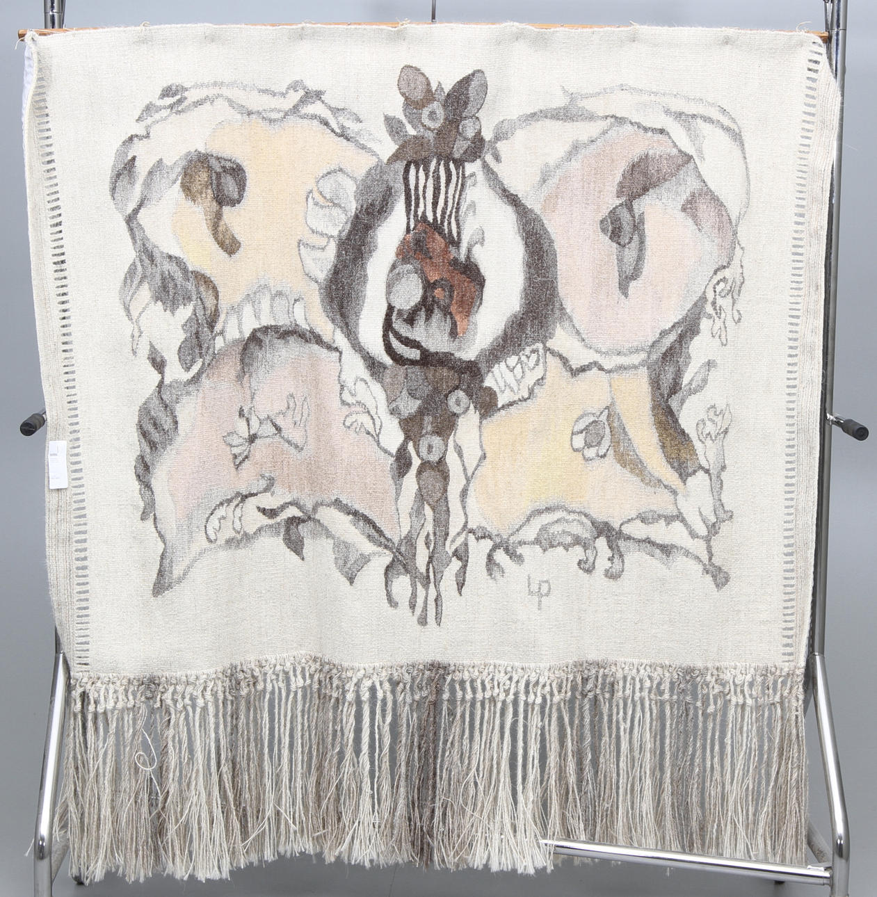 VÄGGVÄVNAD, signerad LP, 160 x 160 cm, 1900 tal.