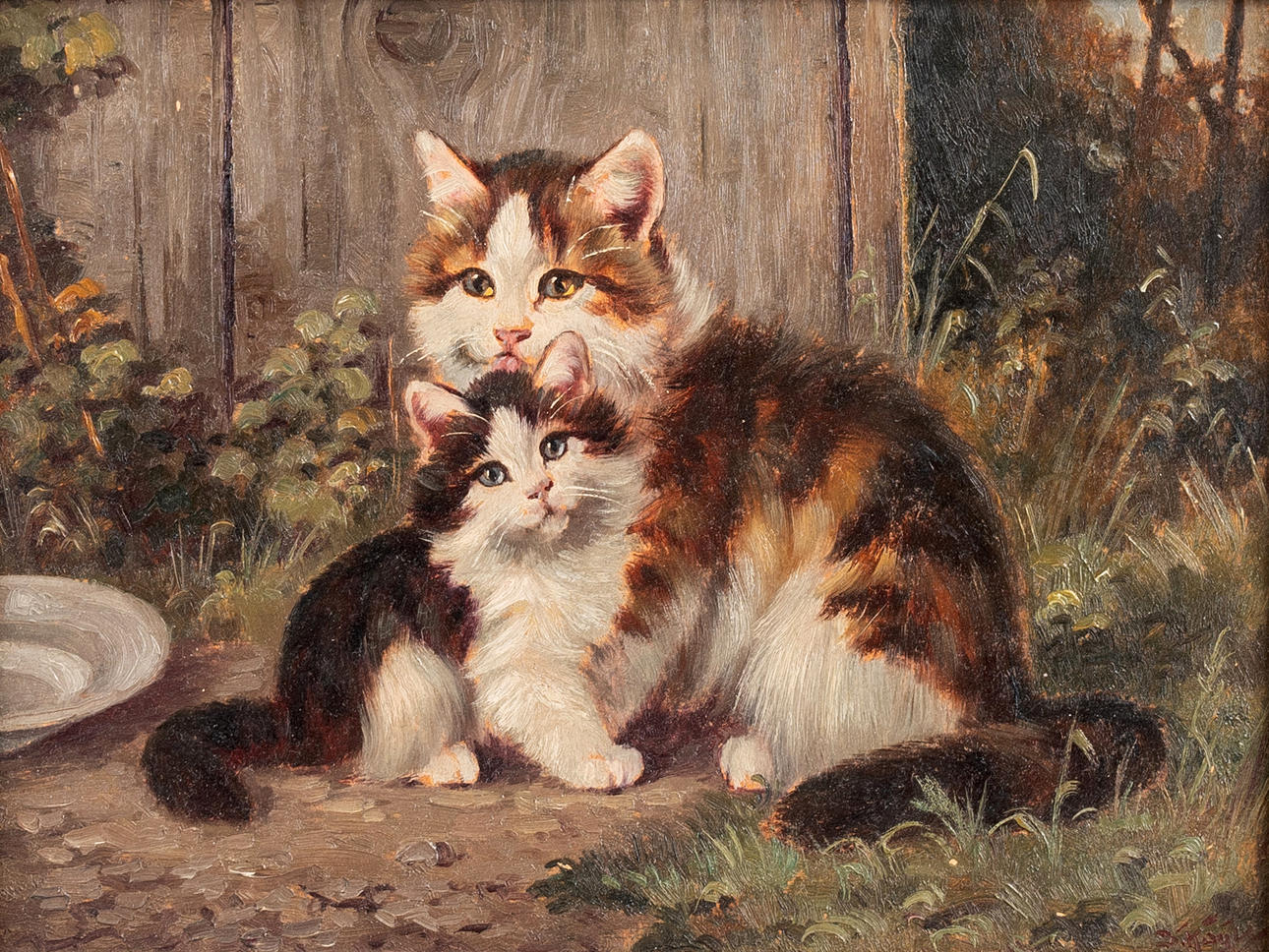 BENNO KÖGL (1892-1973). Zwei Katzen.
