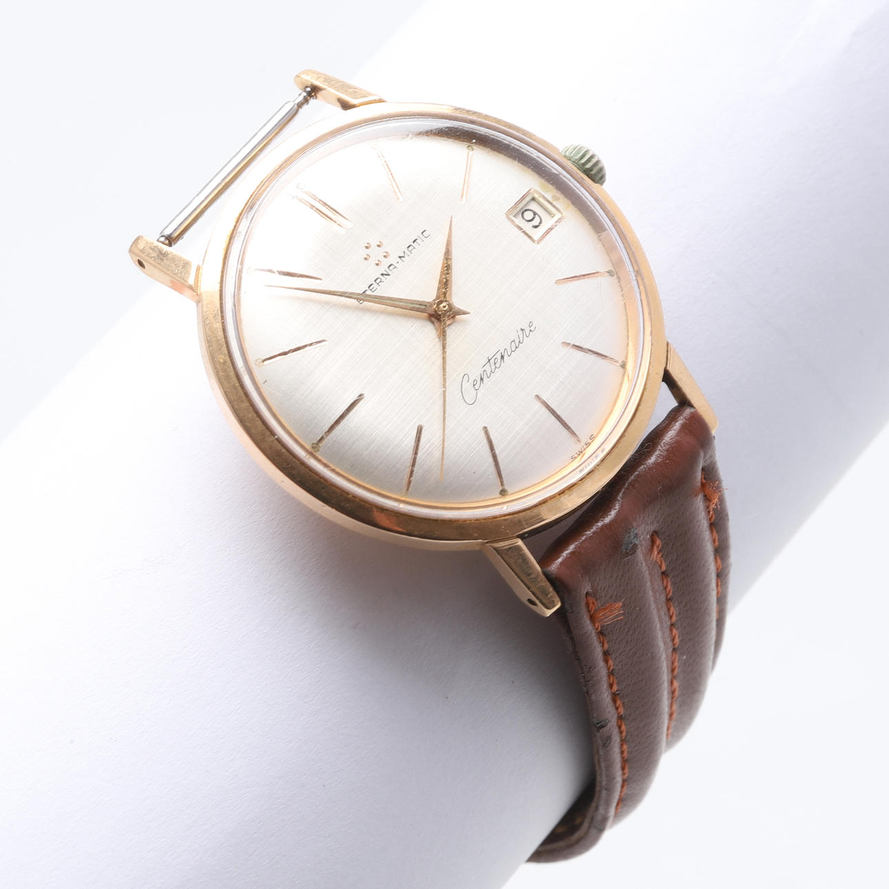 WRISTWATCH, 18K gold, Eterna-Matic Centenaire, automatic, date.