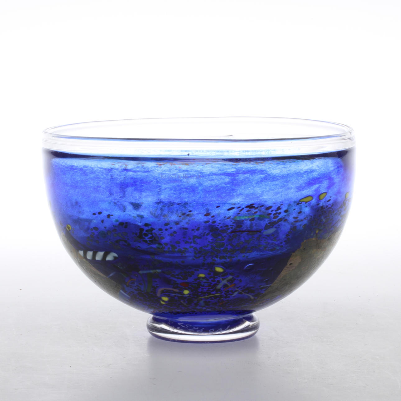 SKÅL, glas, "Satellite" Bertil Vallien, Kosta Boda.