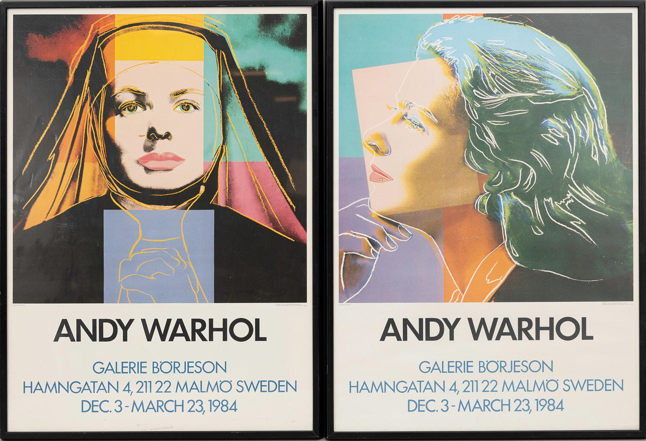 AFTER ANDY WARHOL. offset prints, 2 pieces, 1984.