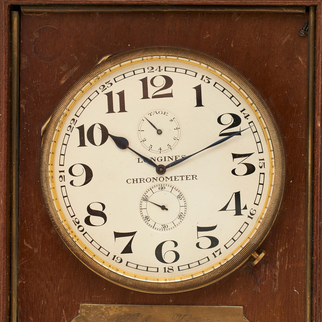 LONGINES, reloj de mesa, cronómetro, circa 1920.