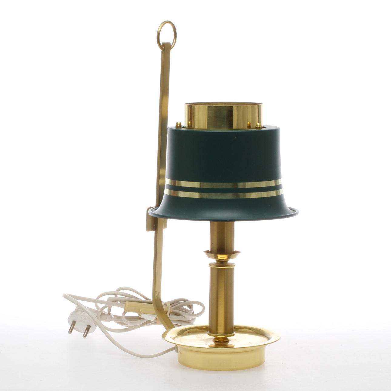 BORDSLAMPA med plåtskärm, bouilottemodell, 1900-talets andra hälft.