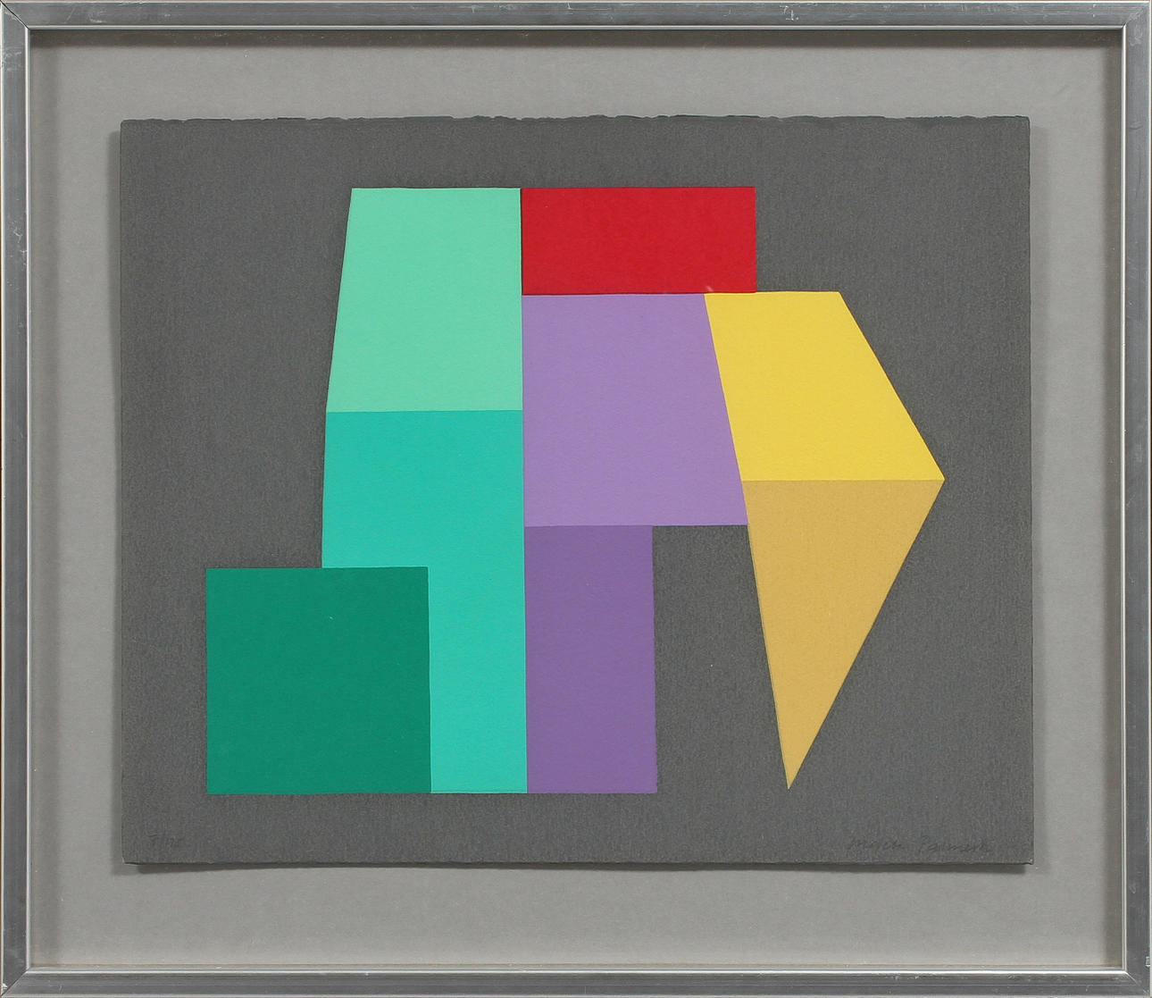 INGELA PALMERTZ. Kompositioner, färglitografier, 3 st, signerade och numrerade 7/125.