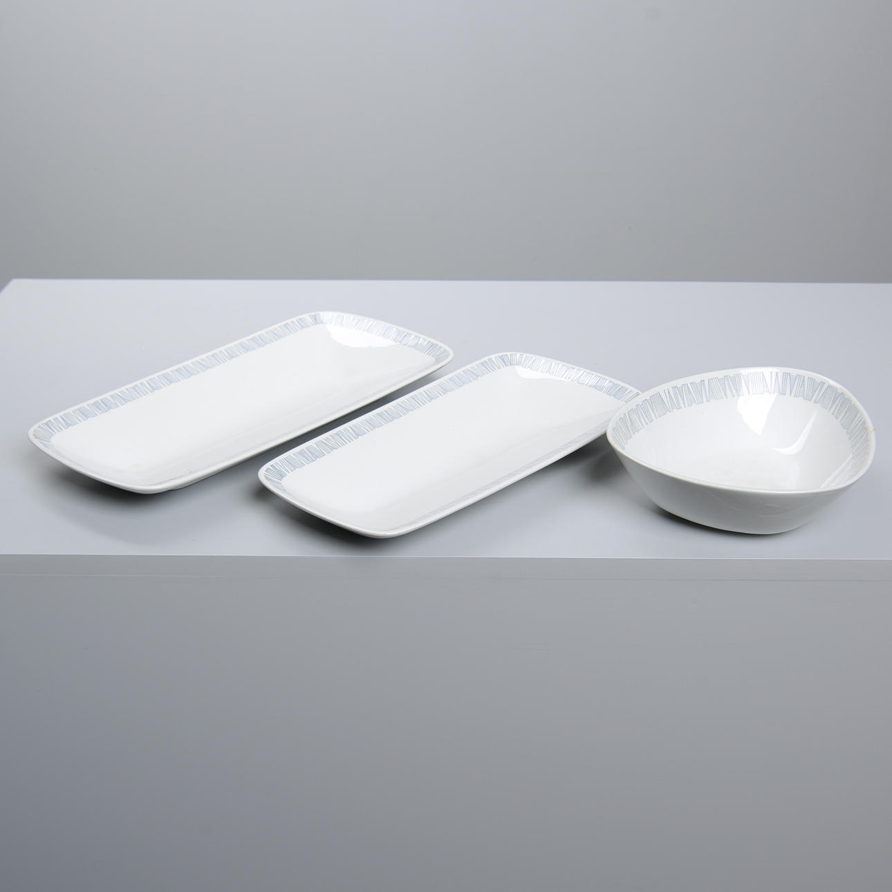 RÖRSTRAND, 3 delar, "Monaco", 1950-tal.