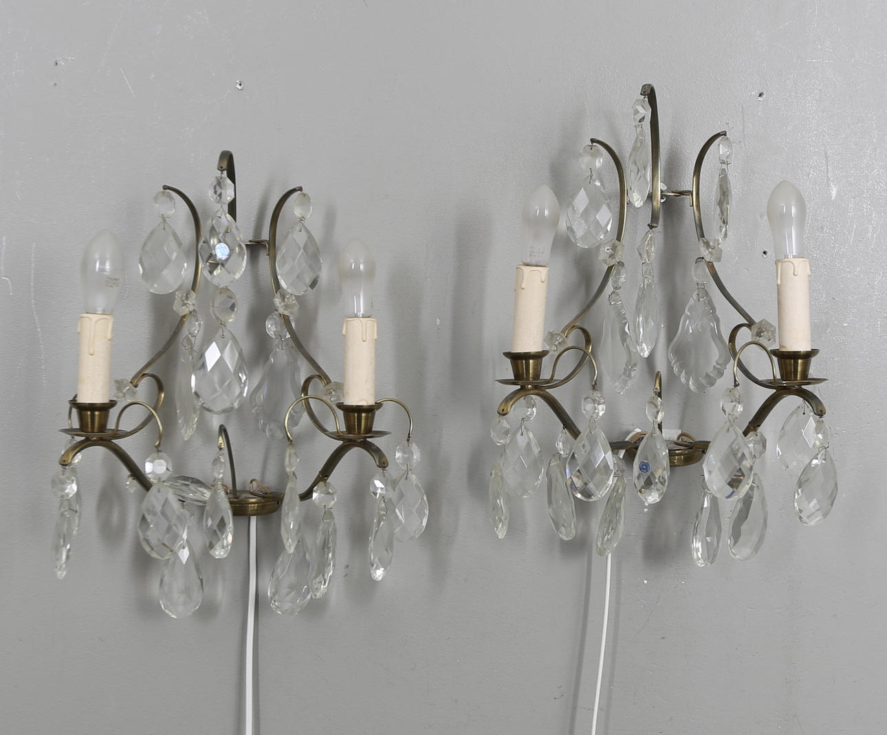 LAMPETTER, ett par. Barockstil, 1900-tal.