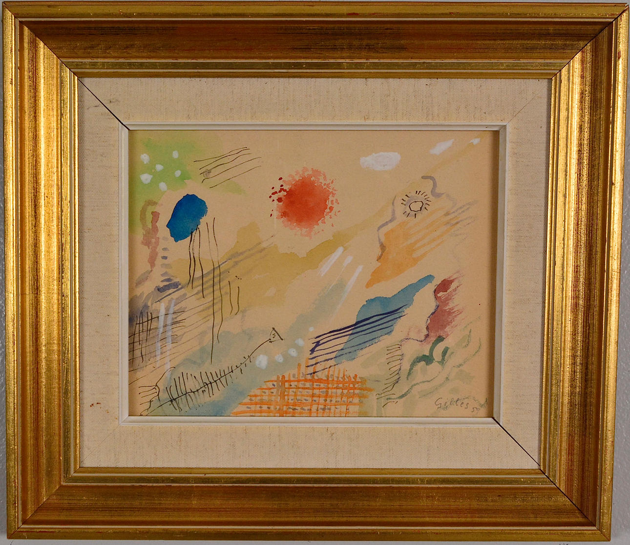 WERNER GILLES. Aquarell.