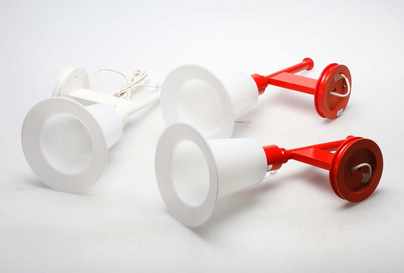 VÄGGLAMPOR, 3 st, Uno och Östen Kristiansson, Luxus, 1900-talets andra hälft.