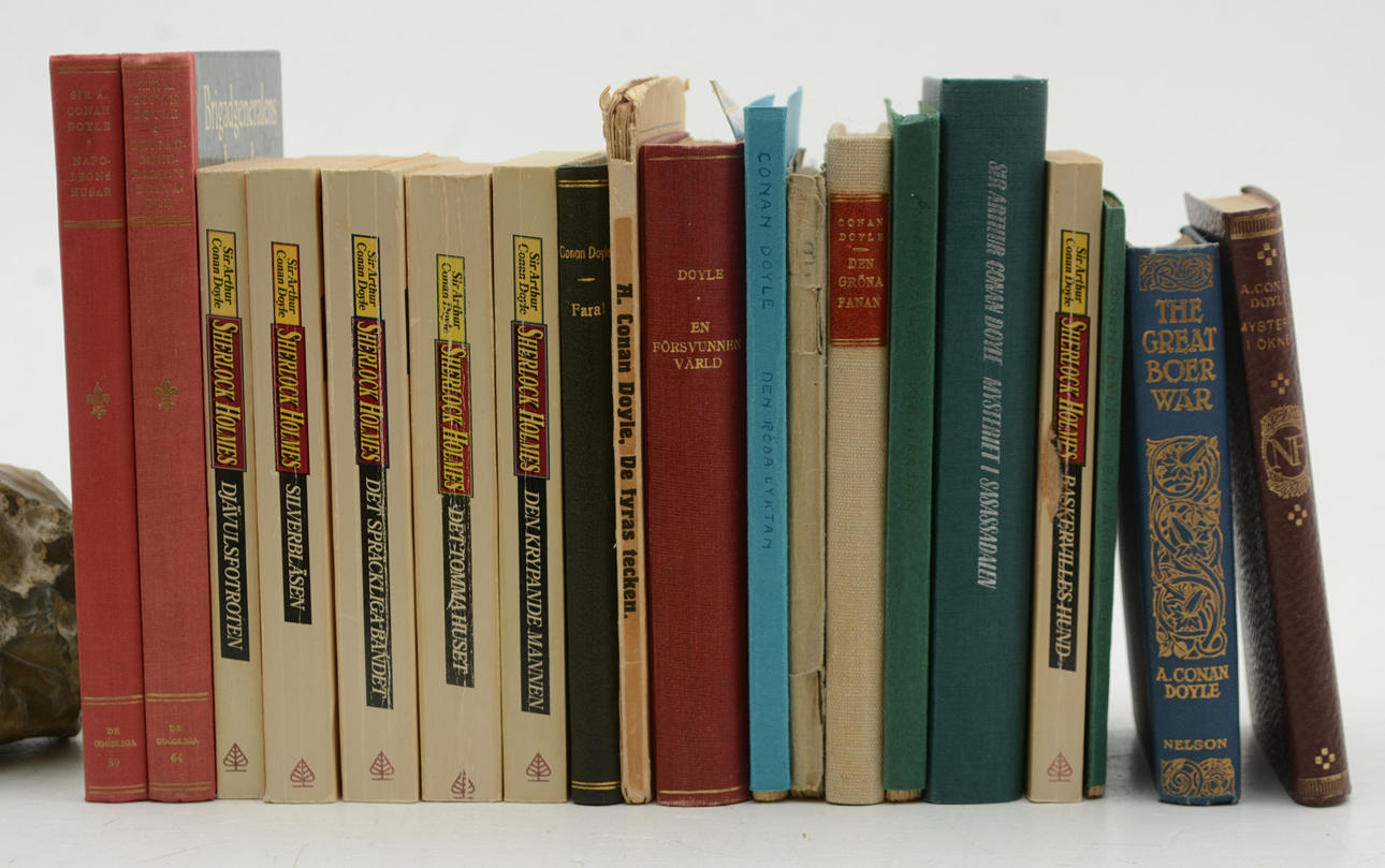 Samling Sir Arthur Conan Doyle böcker. 20 volymer.
