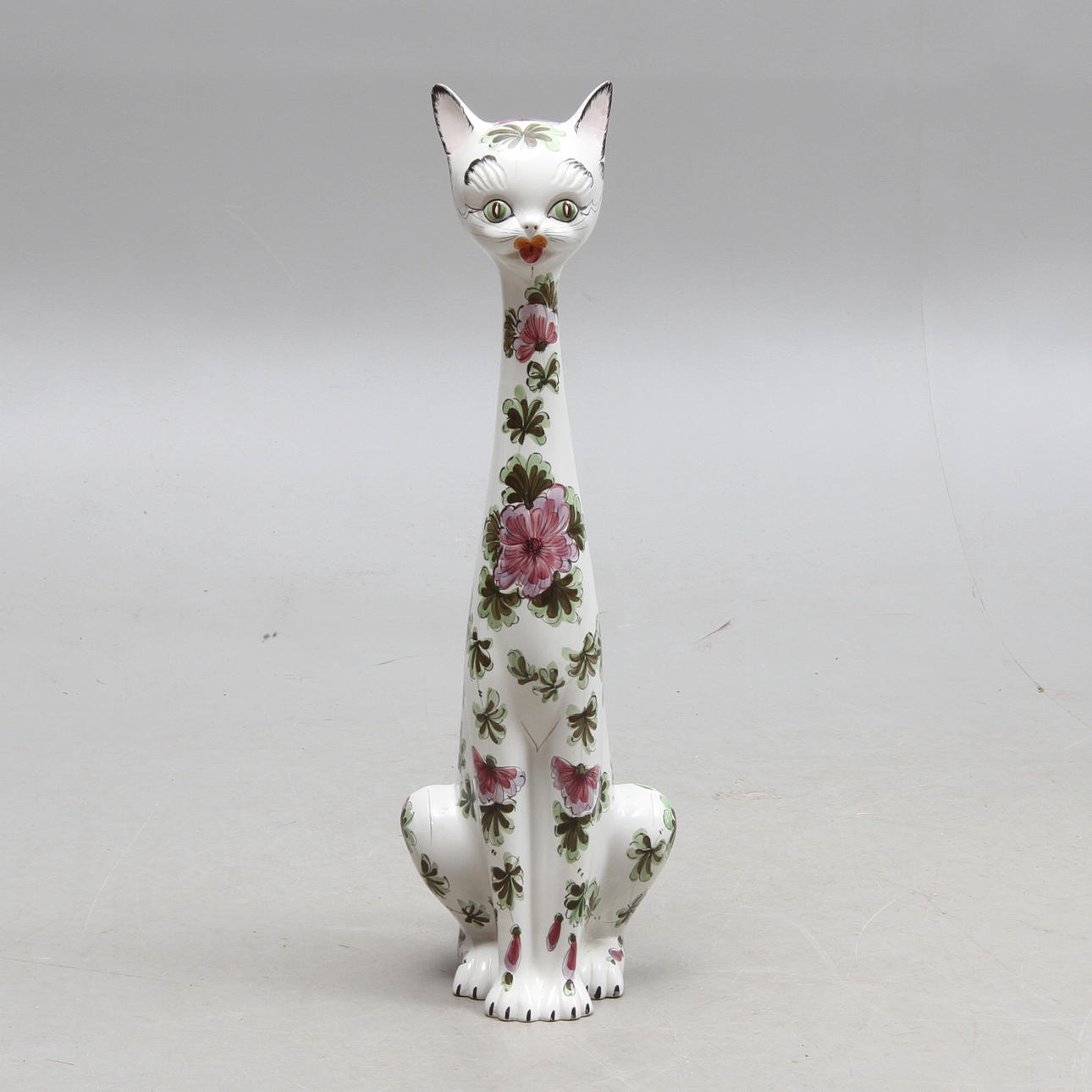 GOLVFIGURIN, porslin, Katt, Italien, 1900-tal.