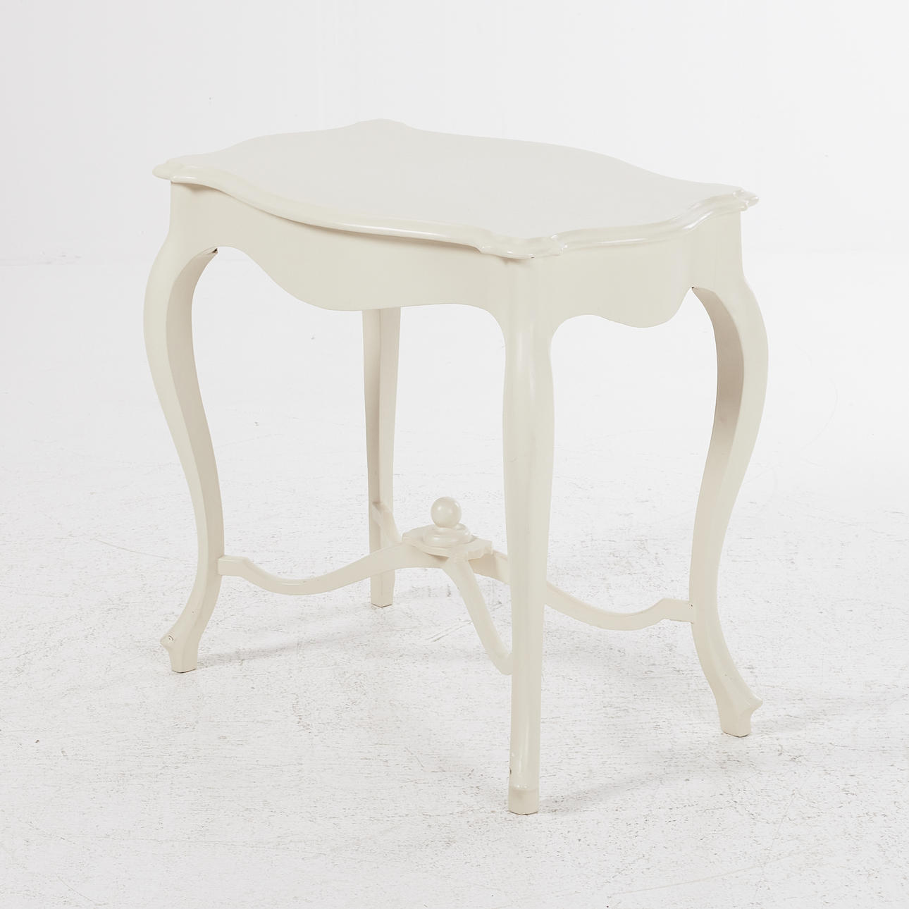 A lounge table, late 19th century, neo-rococo, painted white. Furniture ...