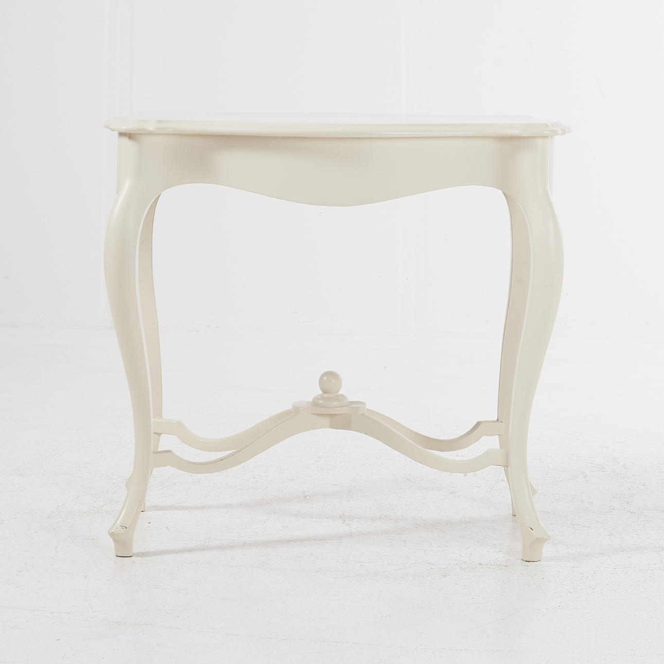 A lounge table, late 19th century, neo-rococo, painted white. Furniture ...