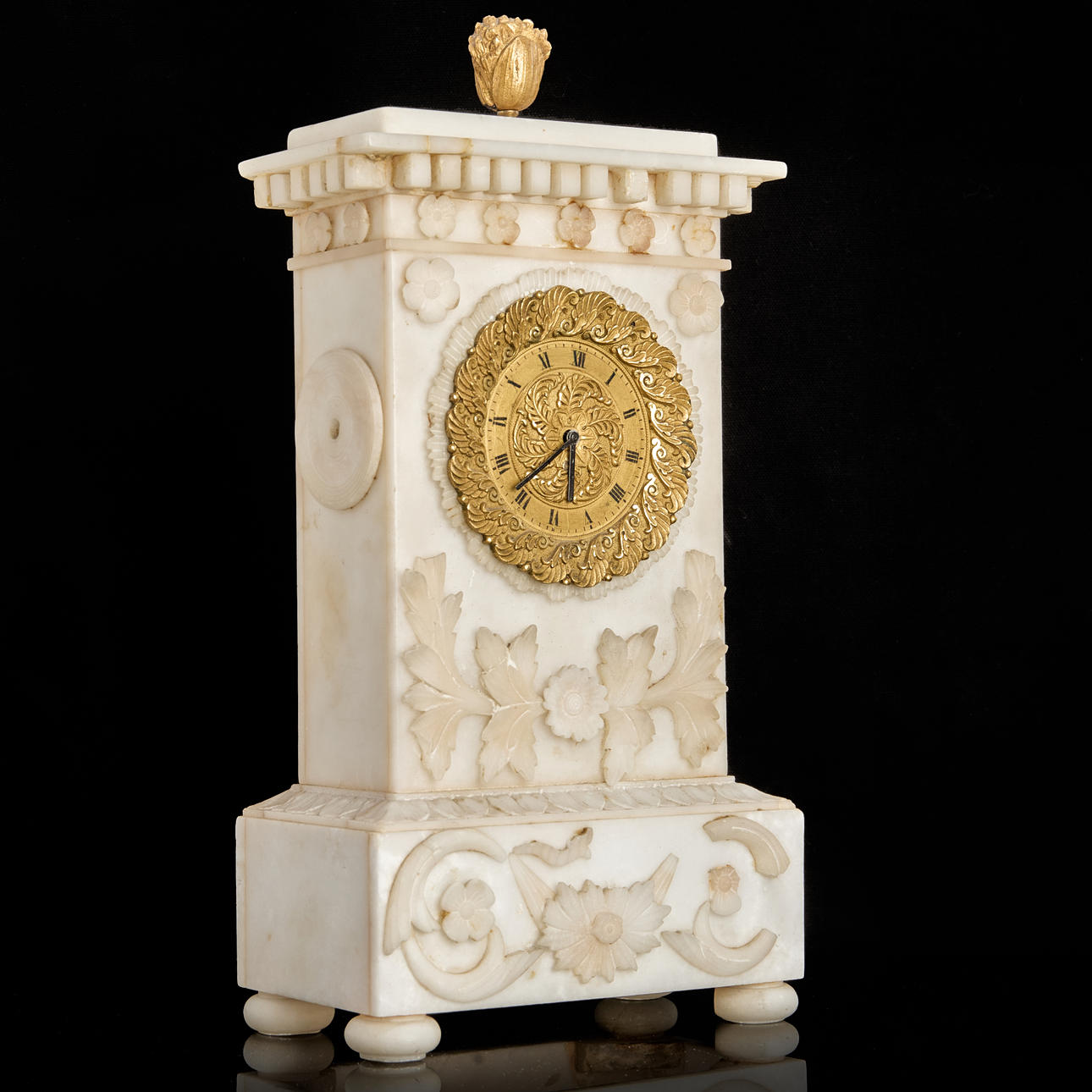 A 19th century late Empire alabaster table clock. Clocks & Watches ...