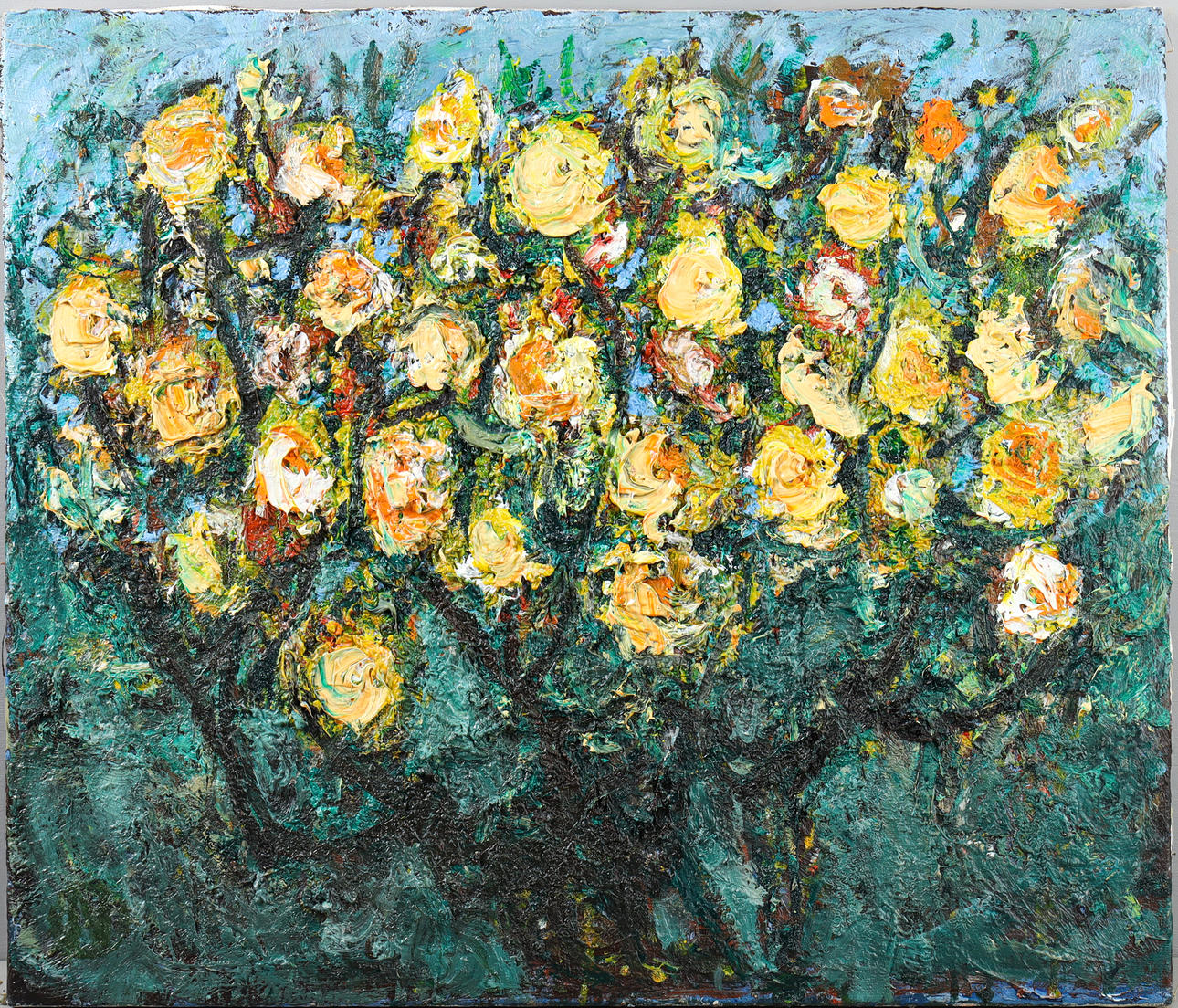 NILS OLSON. flowers, oil on canvas, signed, 94.