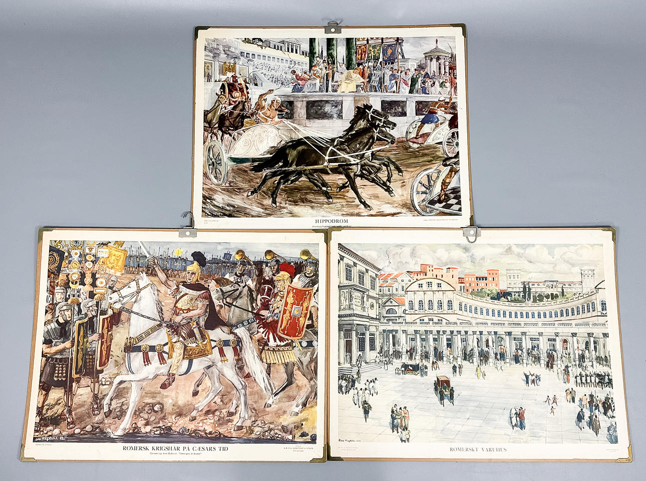 Three Roman School Plates, 20th century.