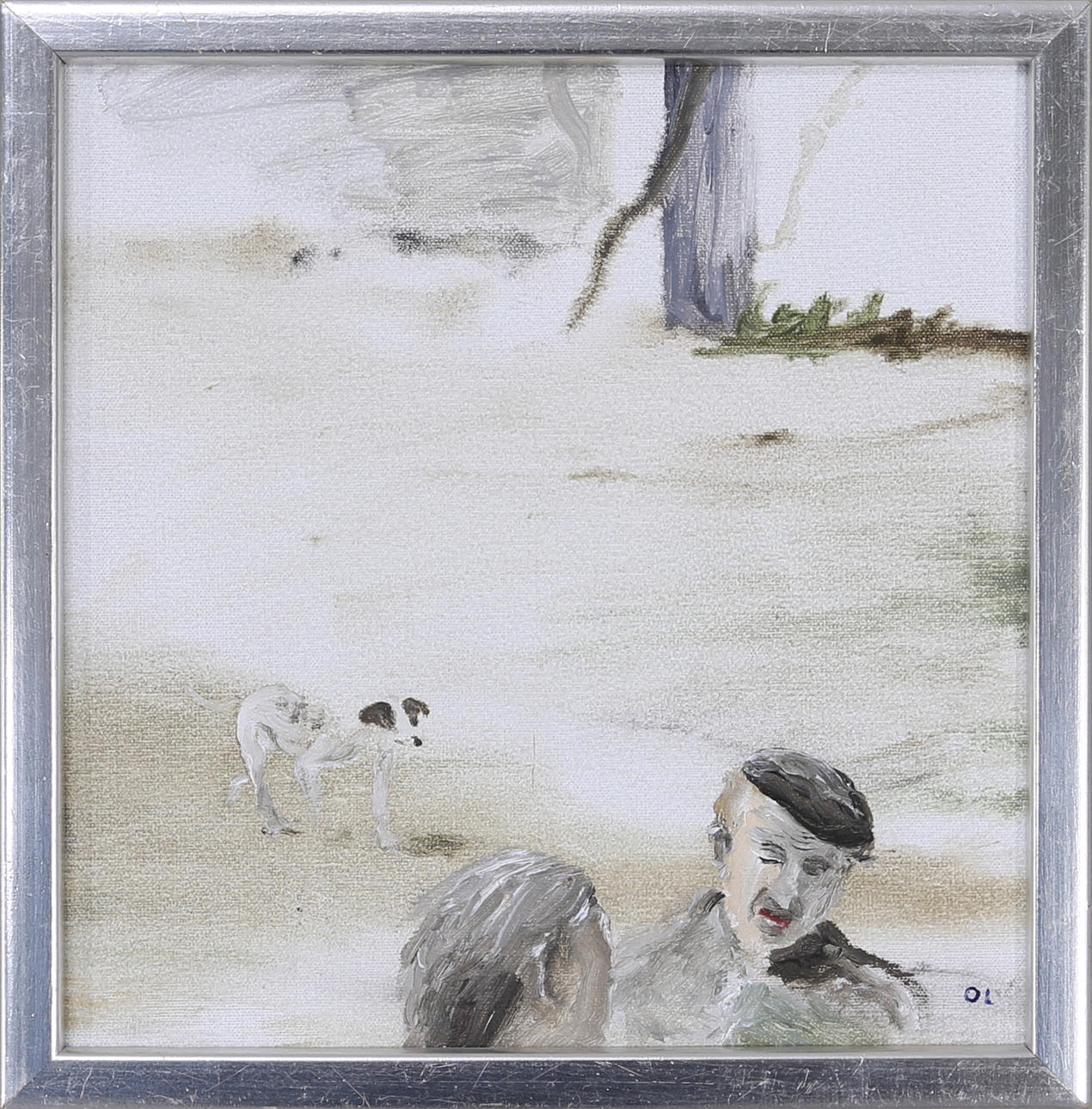 OLLE LINDGREN. Hunden, olja på duk, signerad.