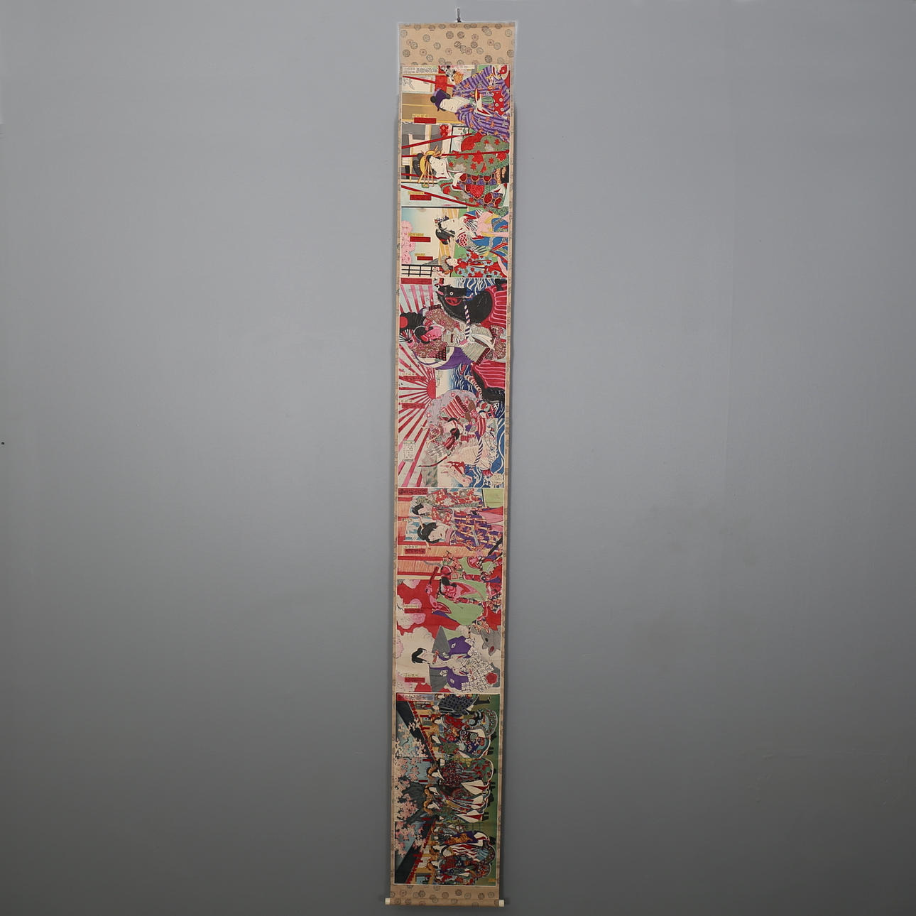 OIDENTIFIERAD KONSTNÄR, träsnitt, akvarell på rispapper, Japan.