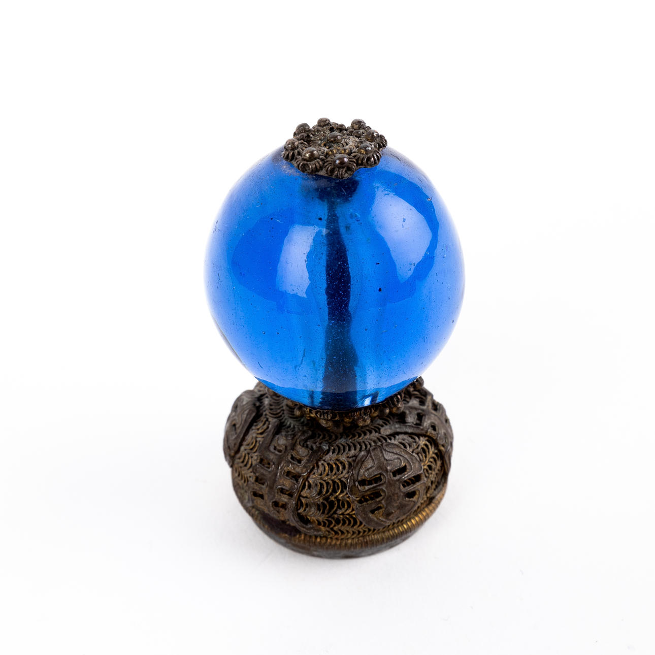 A 19th century Chinese Mandarin button, Qing dynasty, official insignia ...