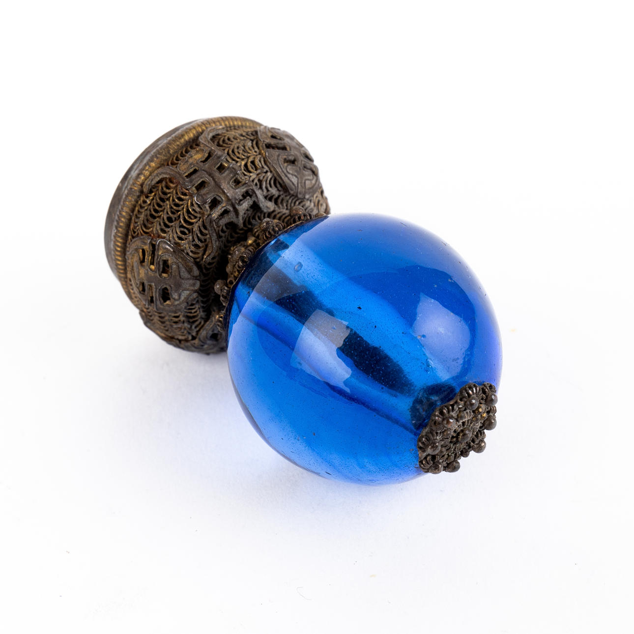 A 19th century Chinese Mandarin button, Qing dynasty, official insignia ...