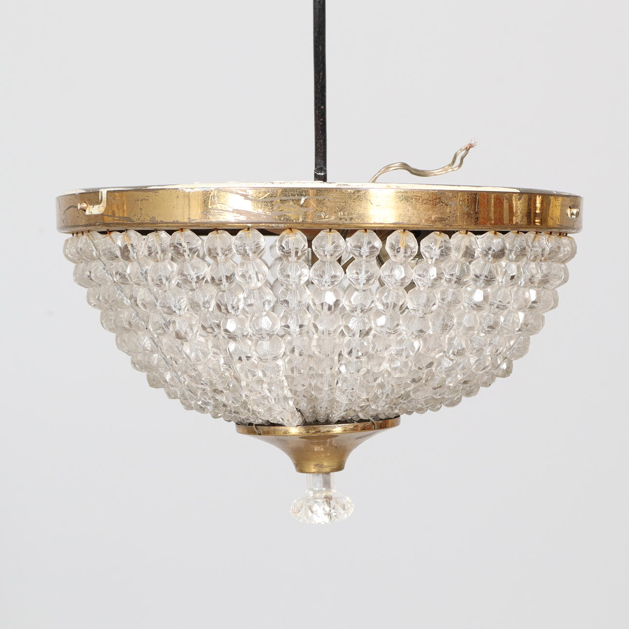 LOFTPLAFOND Messing og glas.