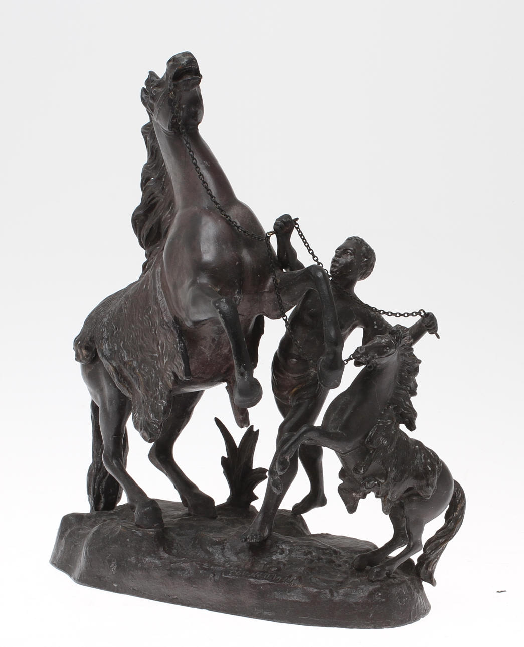 GUILLAUME COUSTOU. EFTER. Hästtämjare, zink, 1900-tal.