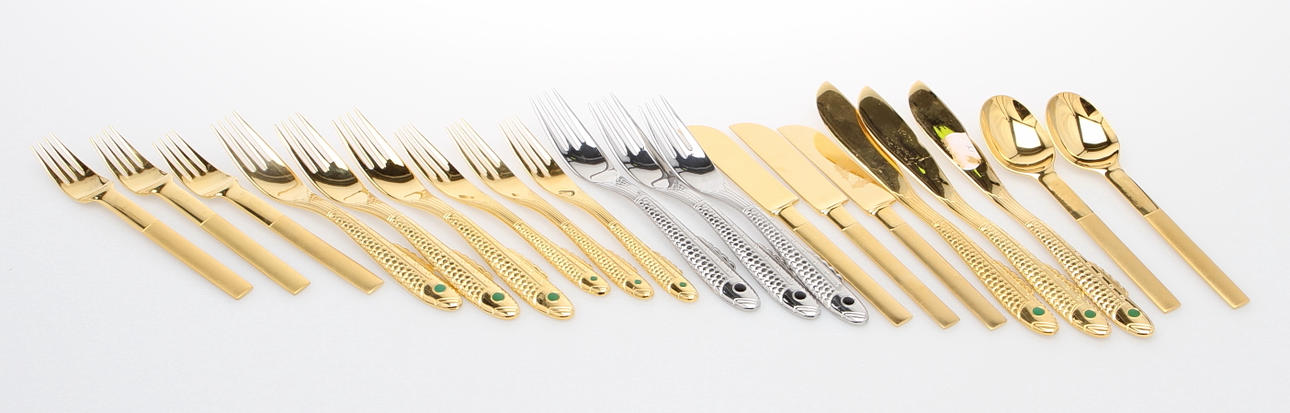 DELAR TILL BESTICKSERVIS, 20 delar. "Nobel" Gunnar Cyrén.