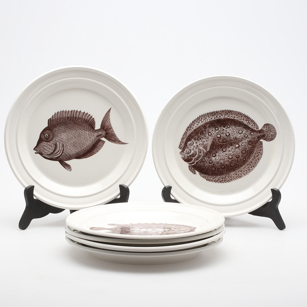 SAMLARTALLRIKAR, 6 st, "The kingdom of the sea 1772", Portmeirion, England, flintgods, 1900-tal.