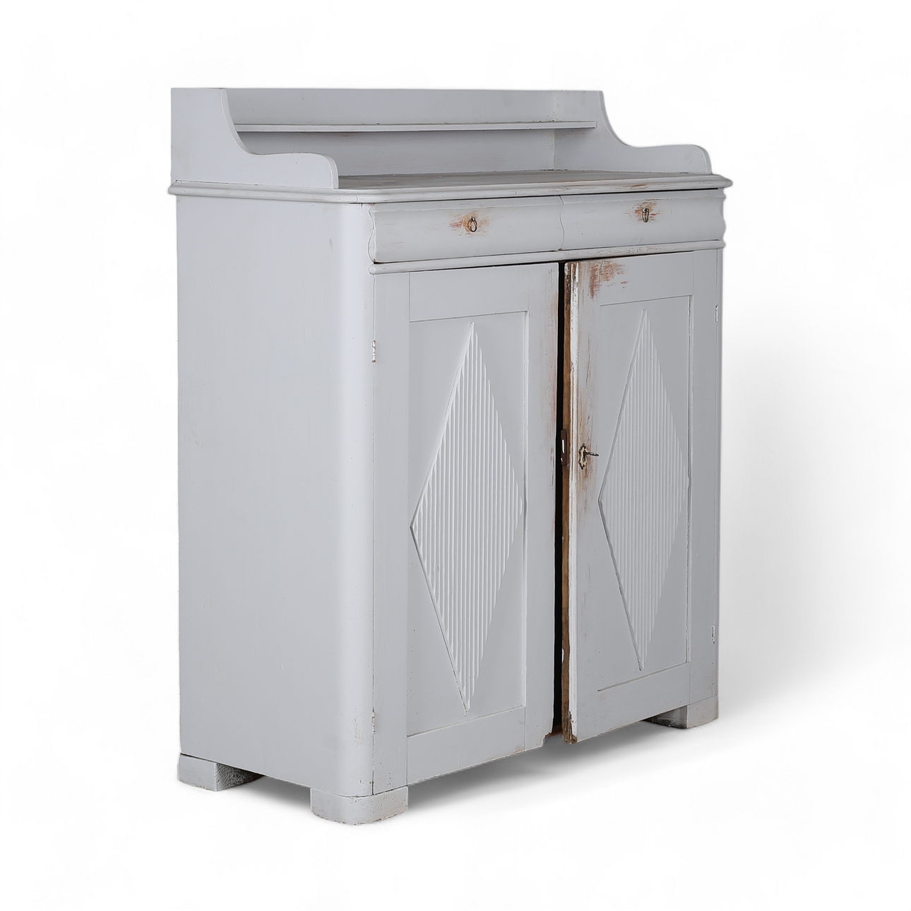 An almoge sideboard, painted grey, 19th century.