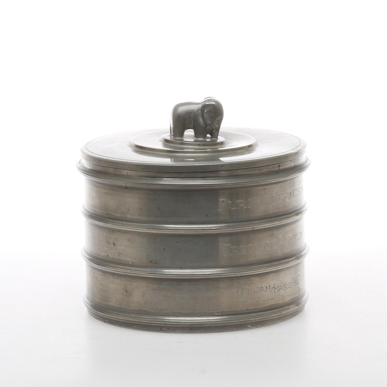 BURK med lock, tenn, Sylvia Stave, CG Hallberg, 1938.