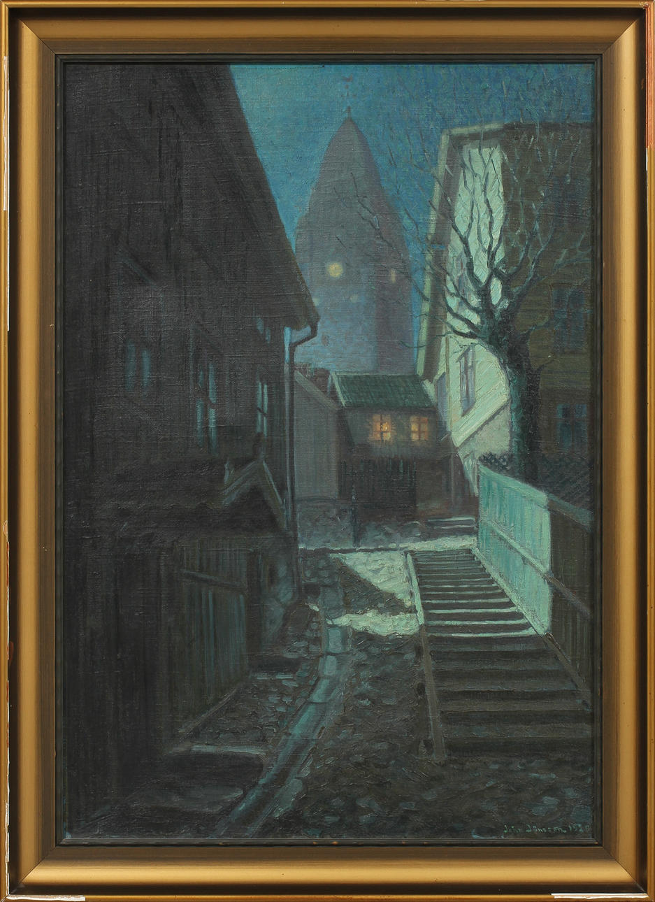 OIDENTIFIERAD KONSTNÄR. blandteknik.