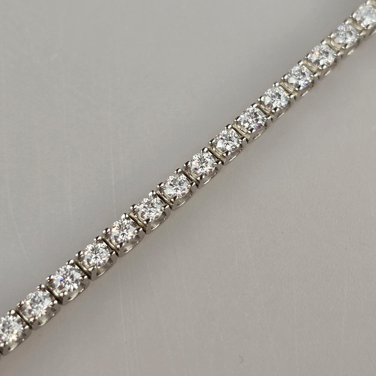 - Tennisarmband, 925 Silber, Moissanit.