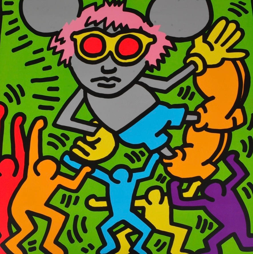 KEITH HARING. NACH. Siebdruck, „Andy Mouse“.