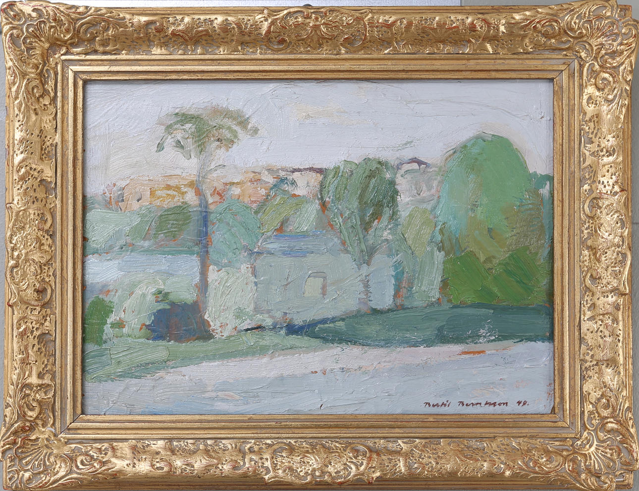 BERTIL BERNTSSON. Landskapsmotiv, olja på pannå, signerad och daterad.