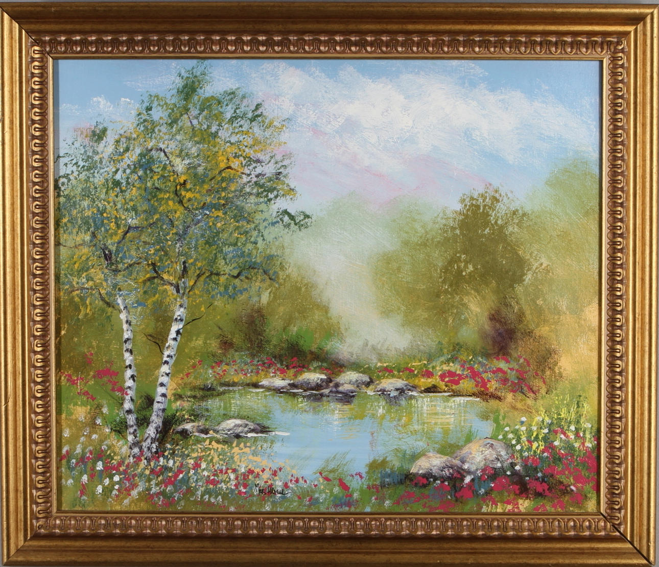 MATS HÅDELL. Landskapsmotiv, olja på duk, signerad.