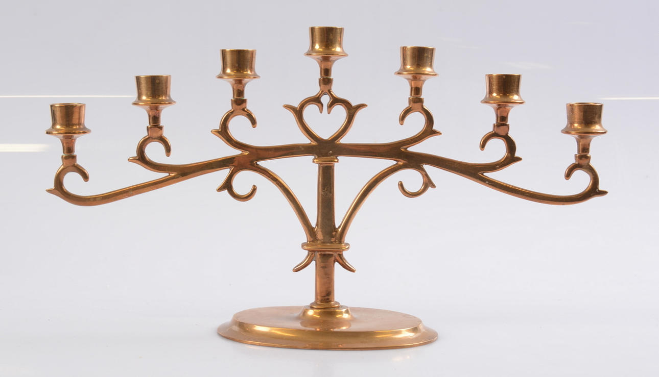 LJUSSTAKE, mässing, 1900-tal.