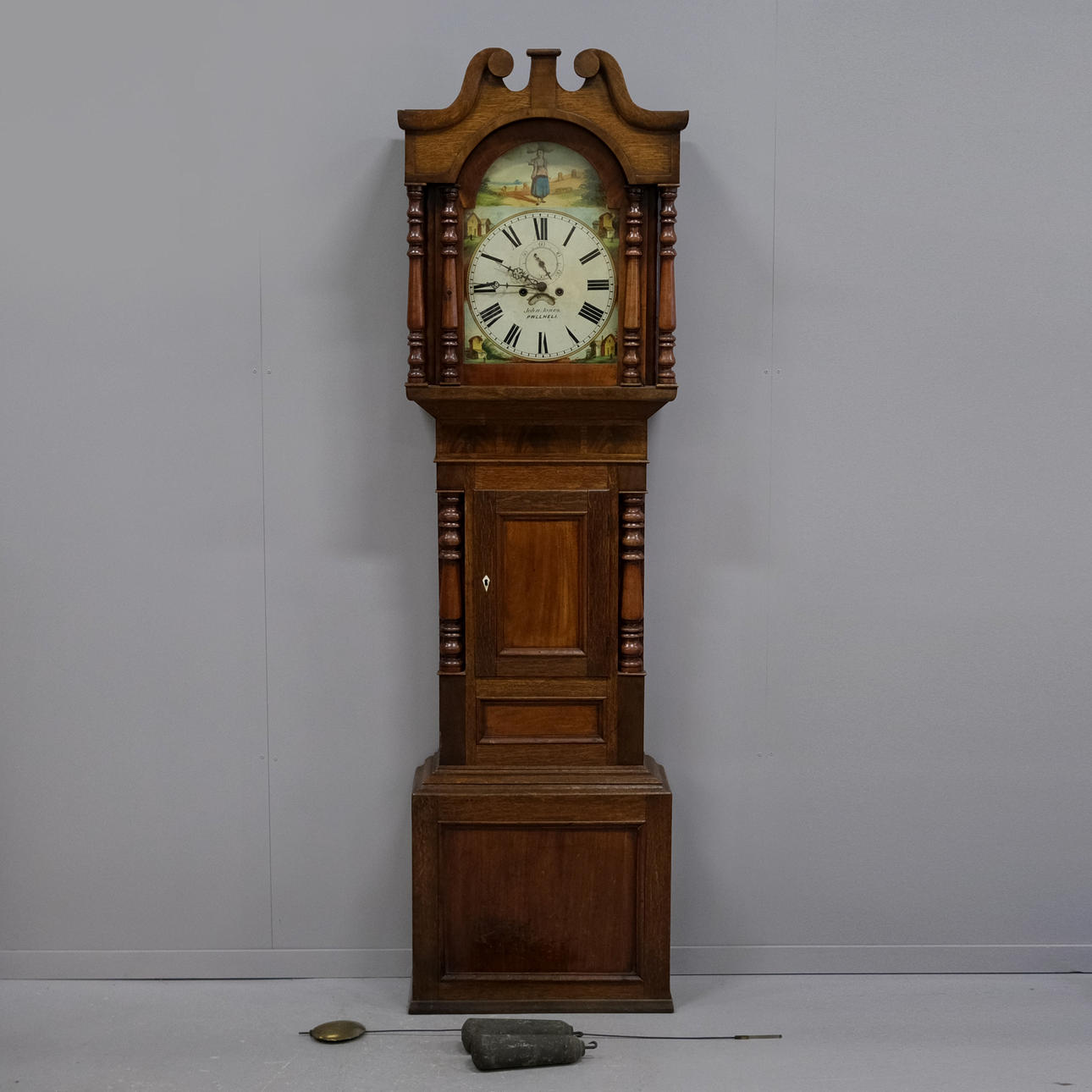 FLOOR CLOCK, JOHN JONES, PWLLHELI, 1800'S.