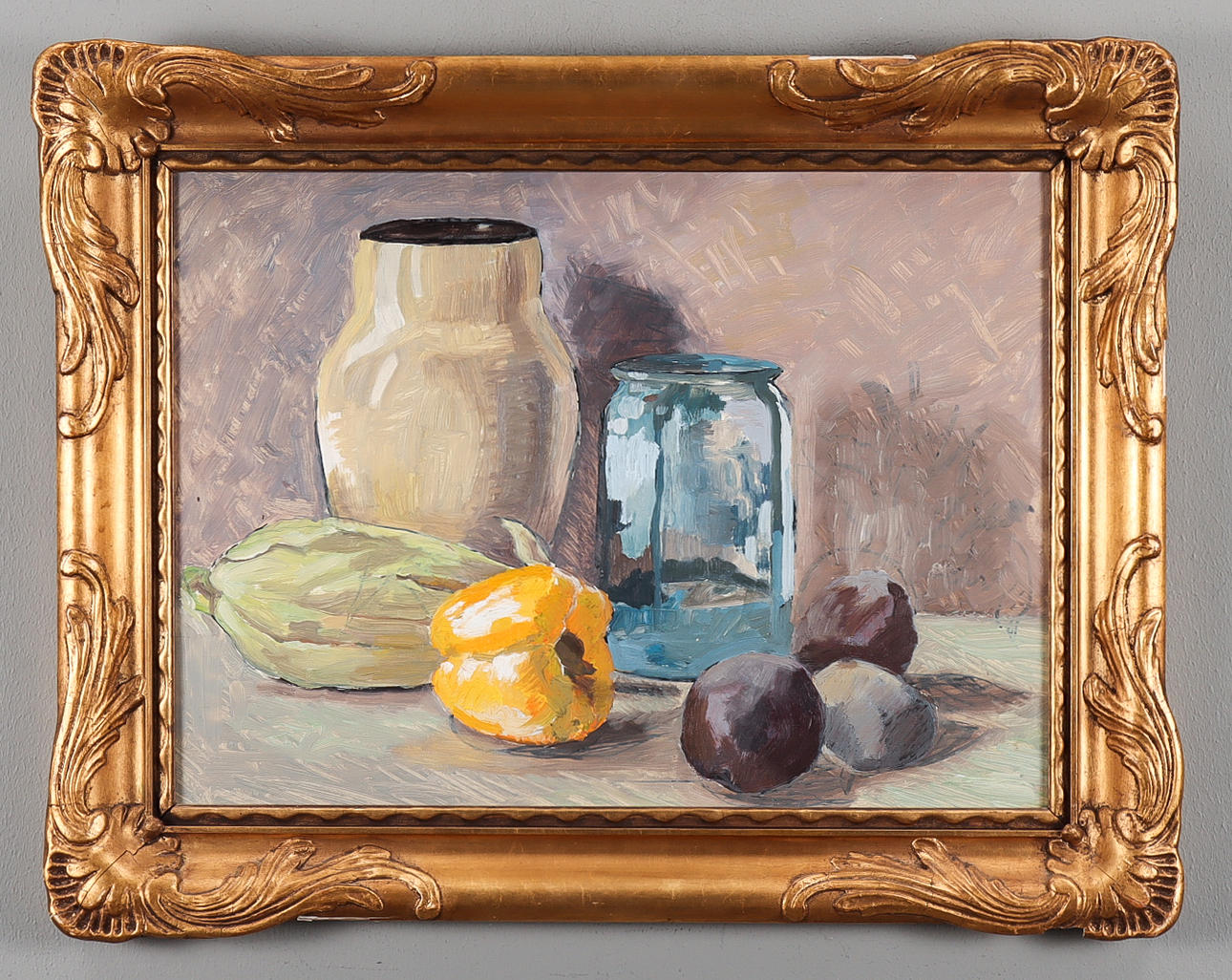 EVA THOR. Oil on panel. Still Life”.