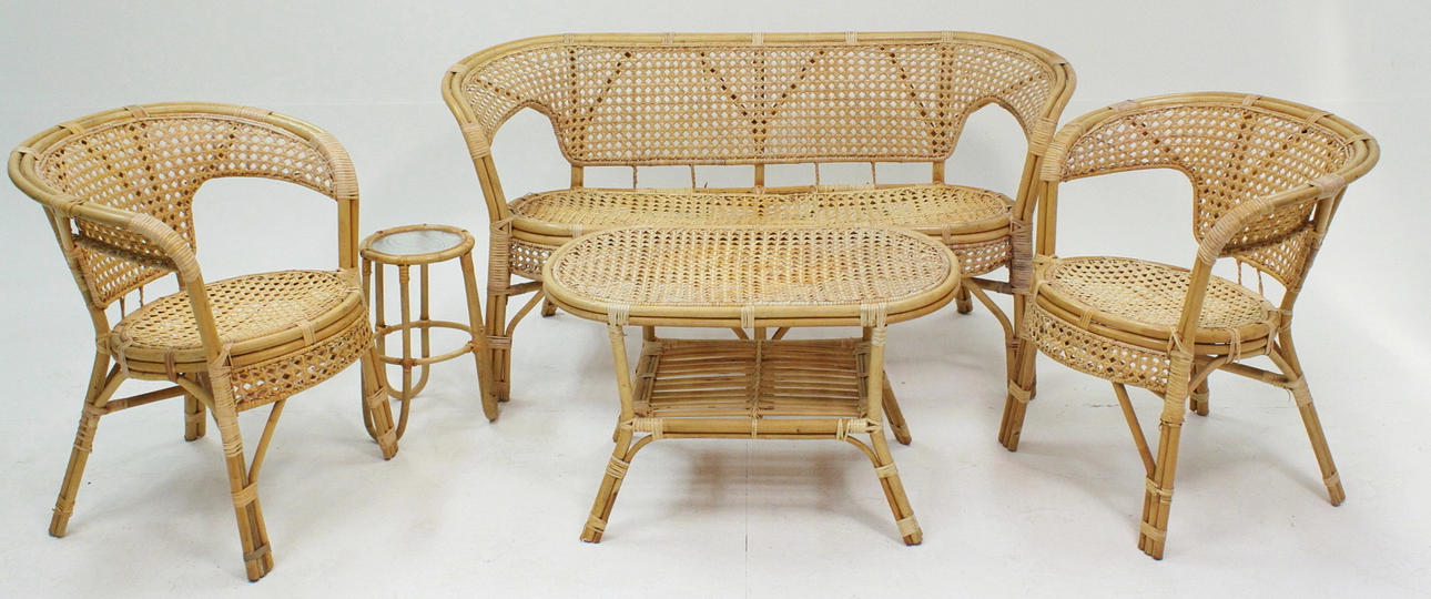 SITTING GROUP, 5 parts, rattan.