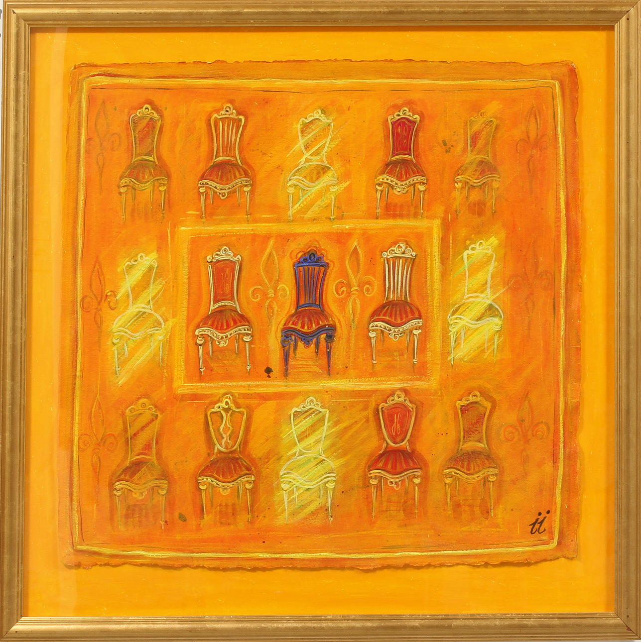 INGBRITT INGER LAGERBERG. "Utvald", blandteknik, signerad.