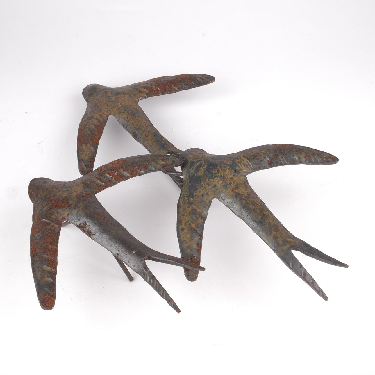 VÄGGDEKORATION SVALOR, smide, 1900-tal.