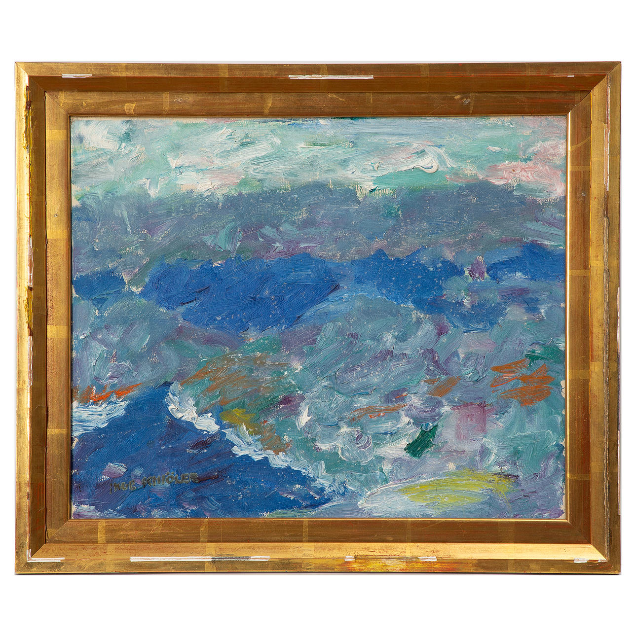 INGE SCHIÖLER. Oil on canvas, signed.