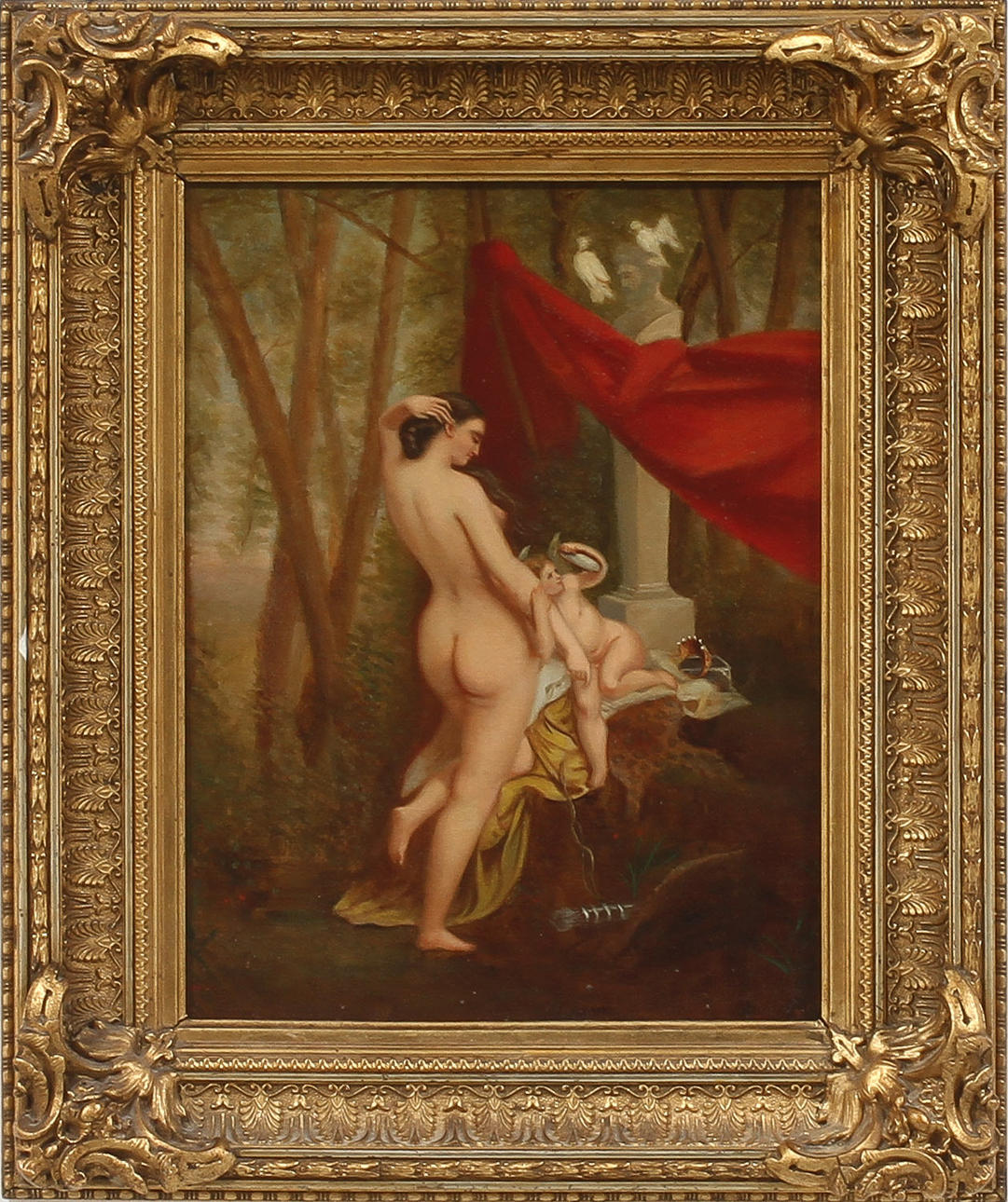 OIDENTIFIERAD KONSTNÄR. olja på duk, 1800-tal.