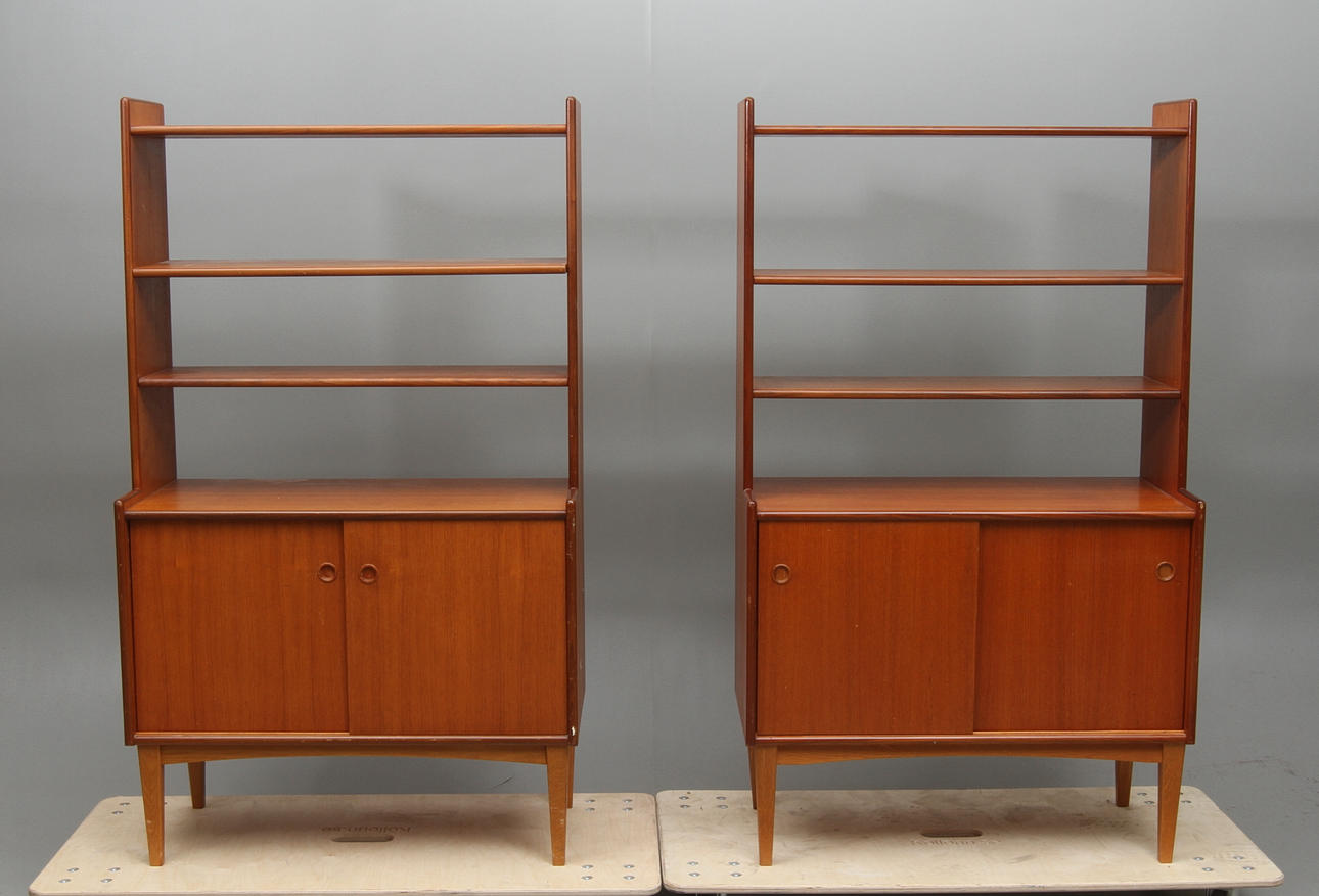 BOKHYLLOR, 2 st, 1950/60-tal.