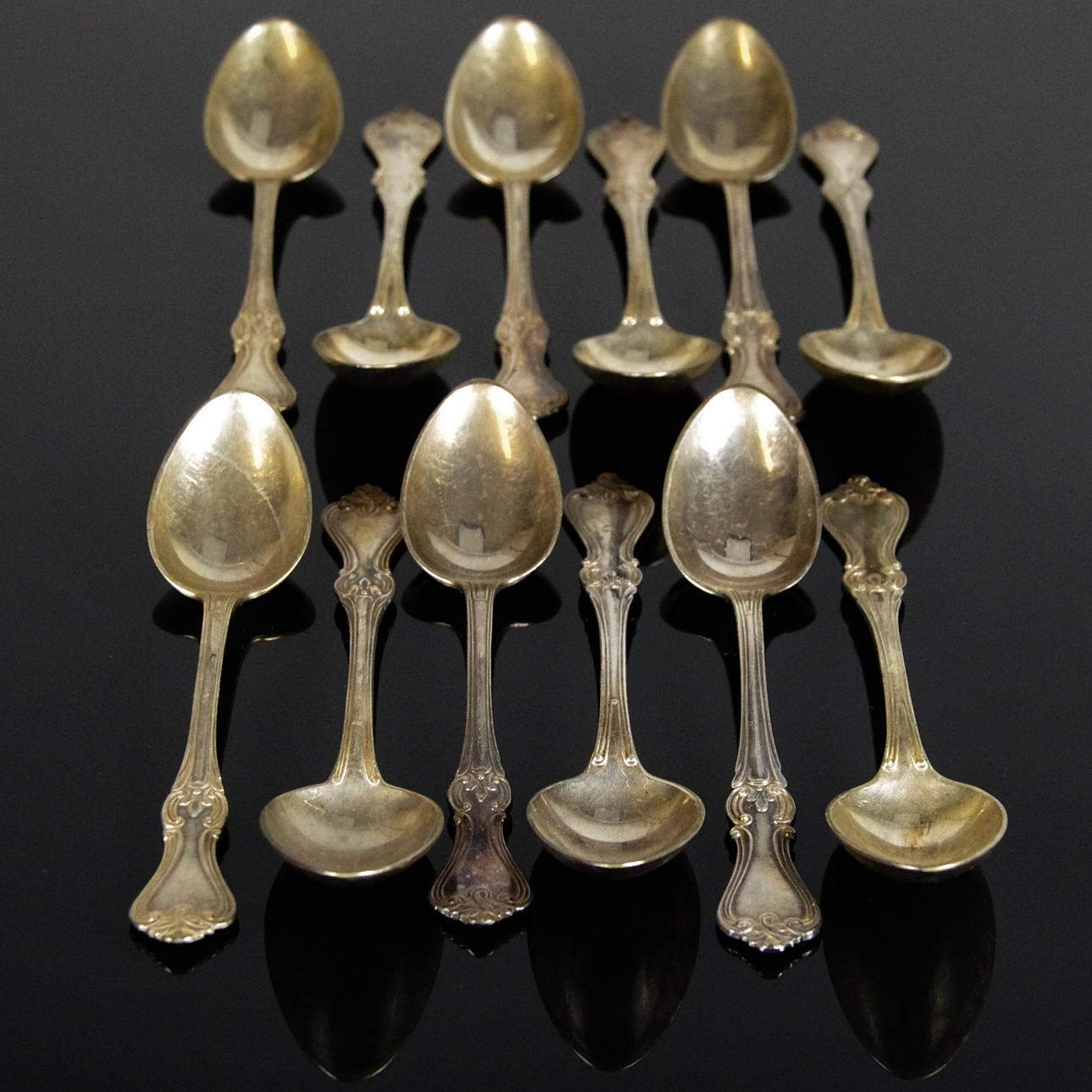 TESKEDAR, 12 stycken, "Olga", nysilver.