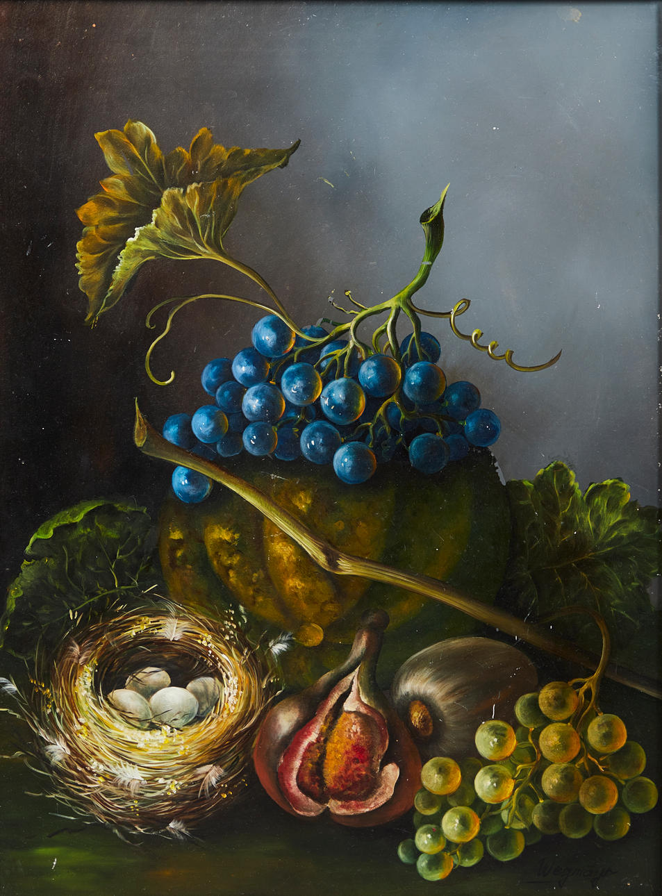 P. WAIGNER. Stillleben mit Früchten.