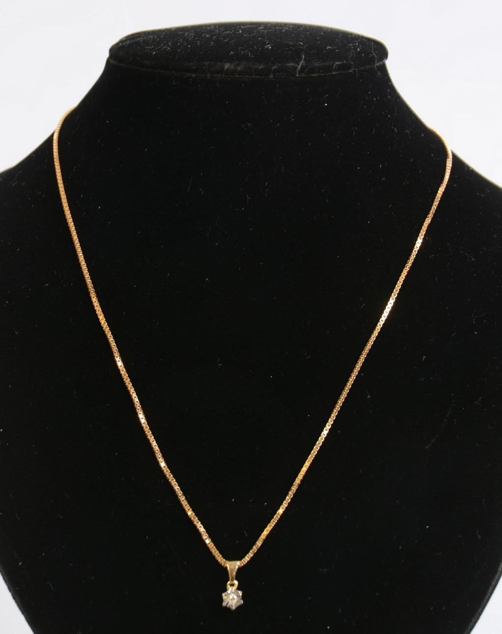 HALSKEDJA MED DIAMANTHÄNGE, 18K.