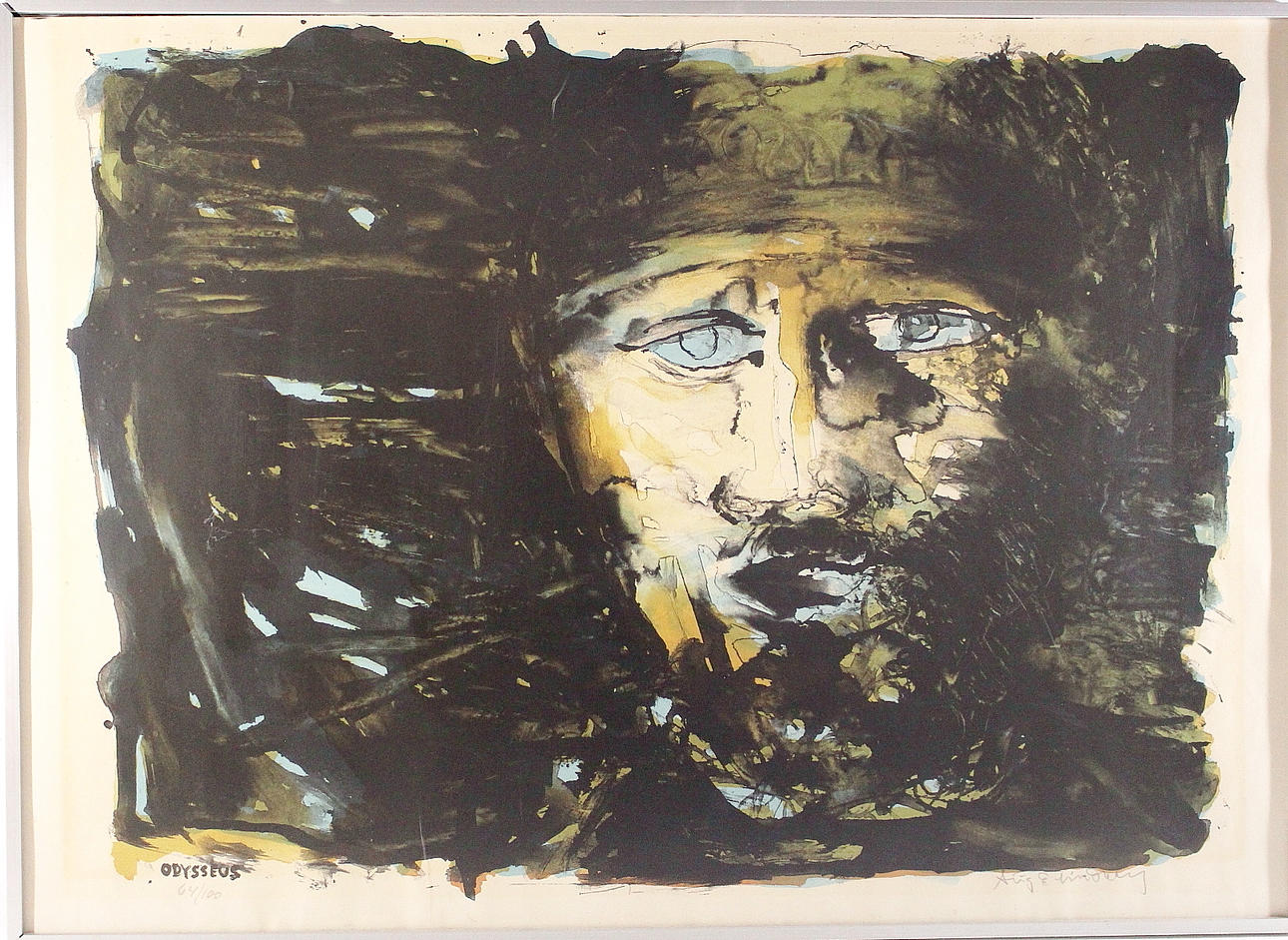 STIG E LINDBERG. litografi, " Odyssevs " signerad och numrerad 64/100.