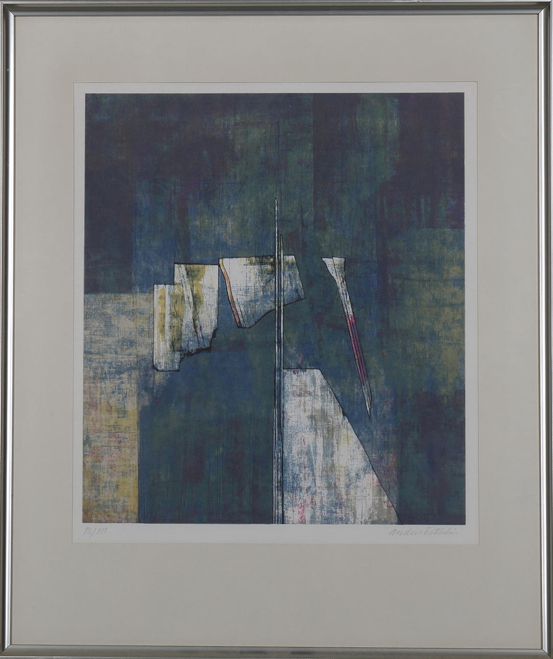 ANDERS ÖSTERLIN. Komposition, färgserigrafi nr 92/395, signerad.