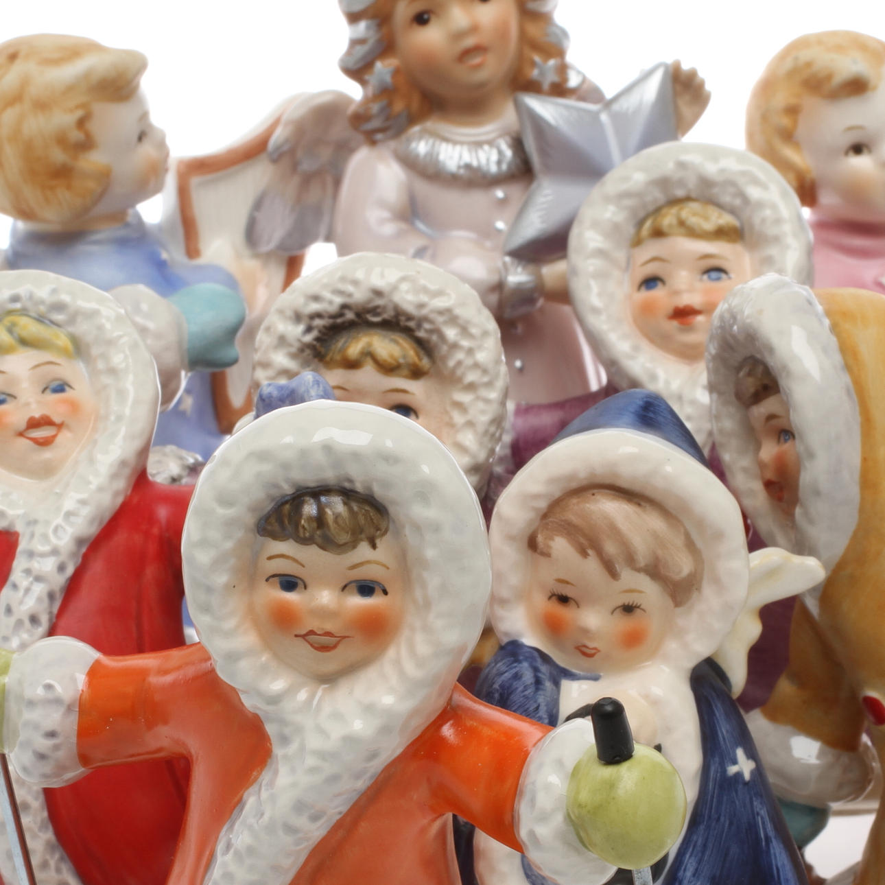 FIGURINER, 11 st, porslin, Goebel, Tyskland.