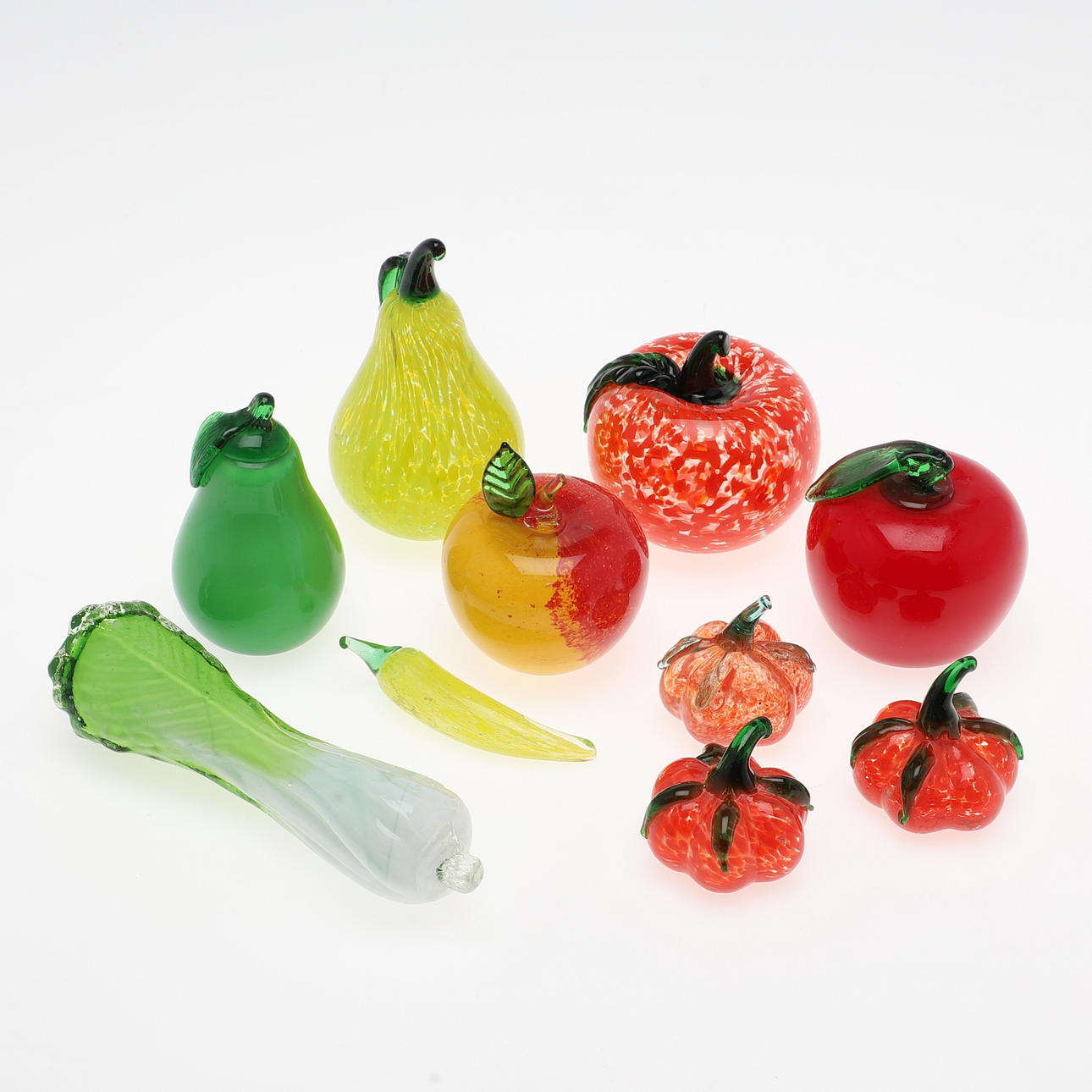 GLAS OBST/GEMÜSE, 10 Stück, Kunstglas.